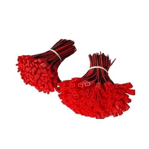10Pcs Free Shipping Male/Female/Complete 20cm Single JST Header AWG24 Red Black Wire Cable