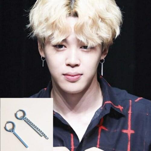 2018 new Fashion Jewelry Korean Bangtan Boys Album V DNA Stud Earring For Women men Vintage Long Brincos Geometric Earring