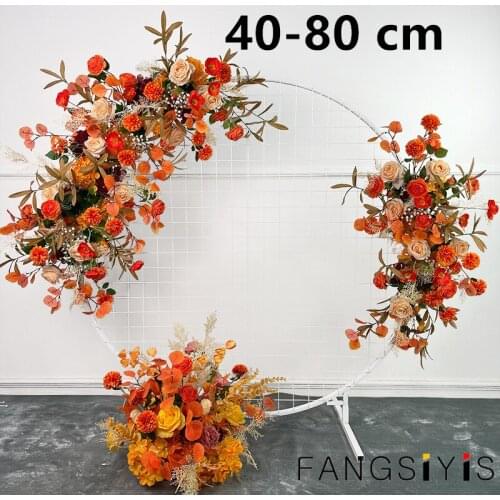40-80cm rayon wreath threshold flower DIY wedding home living room party hanging wall decoration Christmas wreath gift