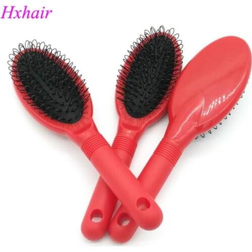Freeshipping - 50pcs No.3 Loop Brush RED HANDLE for Hair Extension / Professional Hair Comb
