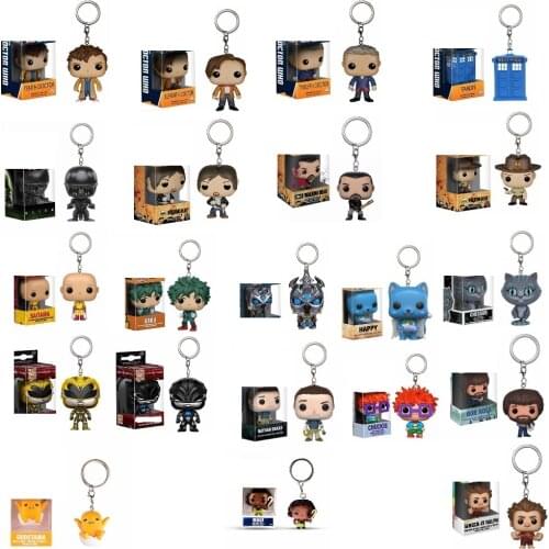 POP Doctor Who 10th/11th/12th Keychain Official The Walking Dead Characters Action Figure Collectible Model Christmas Toys