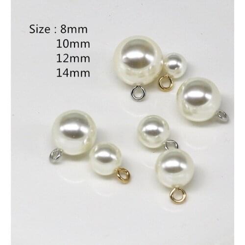 20pcs/lot DIY Jewelry Findings Imitation Pearl Beads Charms Handmade Bracelet Necklace Earrings Clothes Shoes Craft Accessories