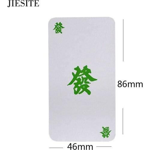 JIESITE KR Paper Mahjong playing cards set with 2 dices&Flannelette bag Chinese Traditional Classic Card Games Family Table Game