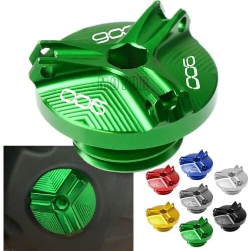 For Kawasaki Z900 Z 900 2017-2018 Motorcycle CNC Aluminum M20*2.5 Engine Oil Cup Cover Oil Fill Filler Cap Drain Plug Sump Nut