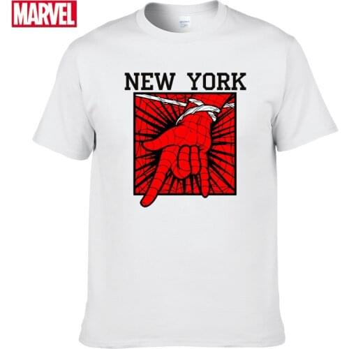 Marvel The Avengers spiderman t shirt Comfortable Breathable 100% cotton Fashion clothes for teens Summer Tops t shirt men #100