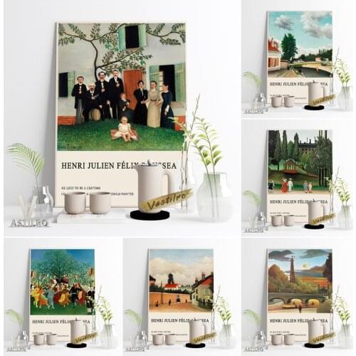 Henri Rousseau Exhibition Museum Poster A Centennial Of Independence Post-Impressionism Retro Wall Art Canvas Painting Decor