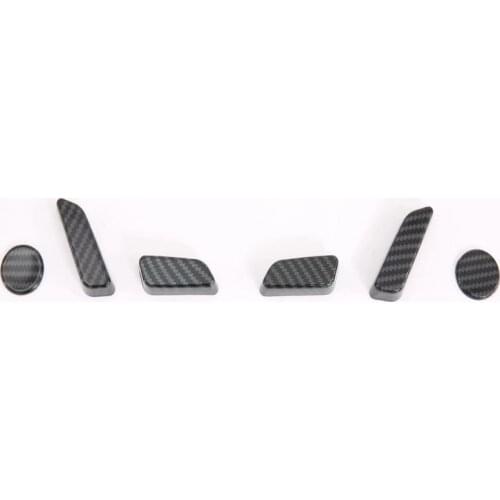 For Tesla Model 3 2018 2019 Carbon Fiber Car Seat Adjustment Button Switch Interior Decoration Trim Accessories Car Styling