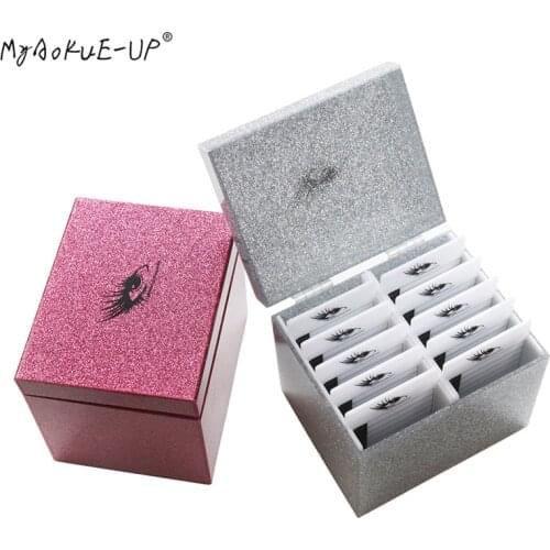 HOT Eyelash Storage Box Eyelashes Glue Pallet Holder Makeup Clean False Grafting Eyelashes Extension women Makeup Tool
