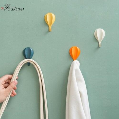 OYOURLIFE 8Pcs Creative Hot Air Balloon Wall Hook Key Hanger Home Hooks For Hanging Kitchen Bathroom Organizers Adhesive Hook