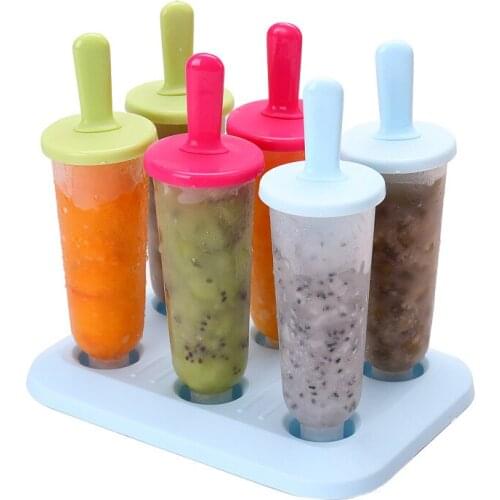 Cool DIY Ice Cream Making Moulds Box Creative Multi-Tub Tubs Ice-Sucker Candy Color Summer Freezing Boxes Ice-Pop Molds