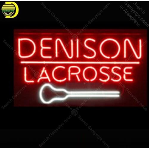 Neon light sign Denison Lac Beer star room Tattoo Neon Lamp sign store display real glass tubes Letrero lights enseigne Handcraf