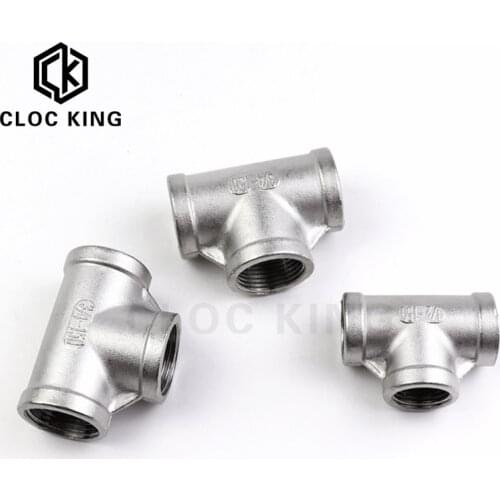 DN6-DN50 Stainless Steel 304 Female Threaded 3 Way Tee T Pipe Fitting 1/8" 1/4" 3/8" 1/2" 3/4" 1" 1-1/4" 1-1/2" 2" BSP Threaded