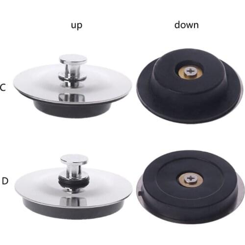 Stainless Steel Rubber Bath Tub Sink Floor Drain Plug Water Stopper Tool For Kitchen Laundry Bathroom