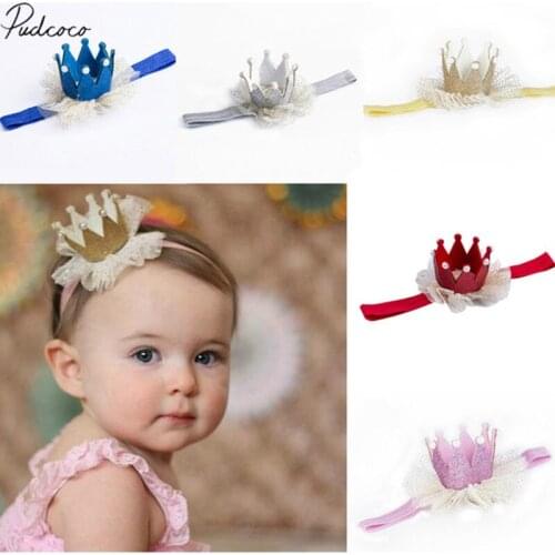 2019 Brand New Newborn Kids Baby Girl Headband Crown Flower Headwear Birthdays Party Props Soft Elastic Tiara Hair Band Headband