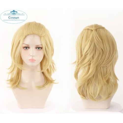 Anime Tokyo Revengers Cosplay Wig Manjiro Sano Cosplay Curls Wig Heat Synthetic Hair + Free Wig Cap Role Play Adult