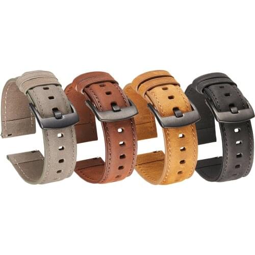 Strap For Huawei Watch 3 Pro Band GT 2 46mm/42mm Wristband For HONOR MagicWatch 2/ES Crazy Horse Leather Watchband Bracelet