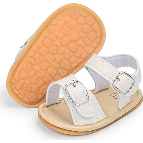 2020 New Design Baby Summer Shoes Infant Non-slip Soft Flat Boys Girls Sandals Shoes PU Leather Breathable Toddler Shoe 0-18M