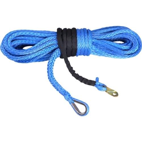 14mm*50m Synthetic Winch Rope with 3 pieces 12000 lbs fairlead for Offroad Parts, ATV Winch Cable,Winch Rope Free Shipping