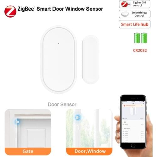 Smart Window Door Sensor ZigBee Wireless Connection Multifunction Work with Smartthings Echo TUYA smart life zigbee 3.0 hub app