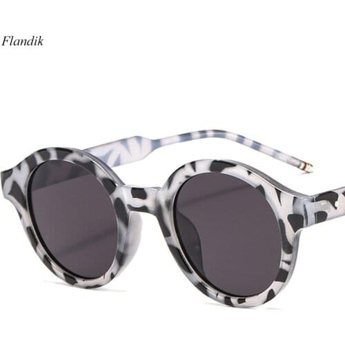 Vintage Round PC Frame Sunglasses 2019 Hot Fashion Black Leopard Red Driving Eyewear Retro Brand Unisex UV400 Sunglasses