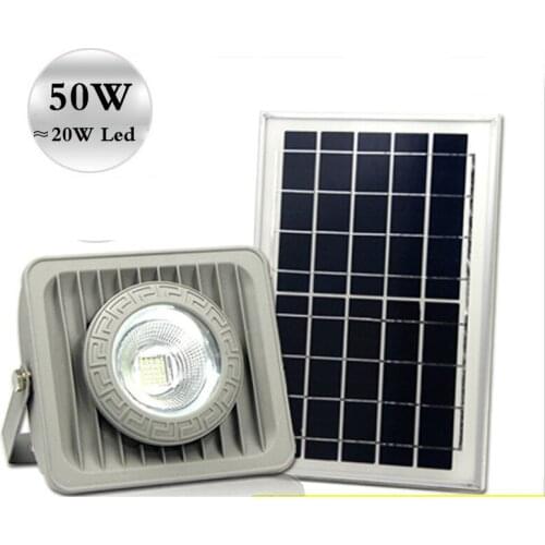 Solar Flood Light 50W brightness Floodlight Billboard Outdoor LED Garden Roof Spotlight Square Parking Lot Light Smart lights
