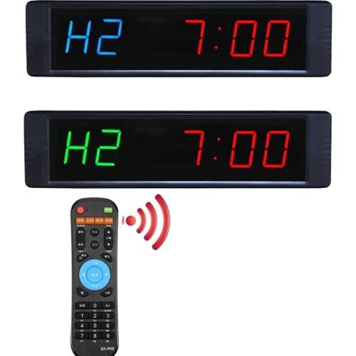 1 " Remote control Led Interval Timer Garage Timer Sport Training Klok Gym Tabata Boxing swimming Timer