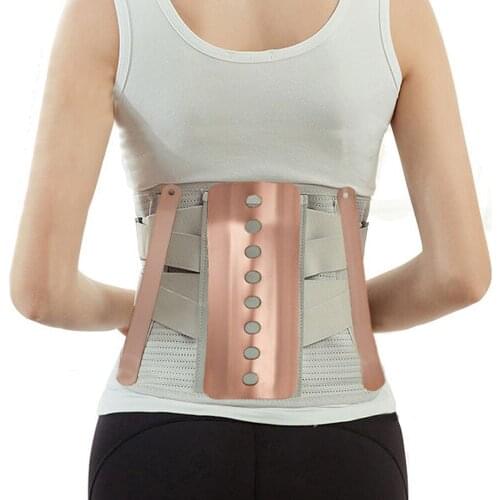Orthopedic Men Women Posture Corrector Lumbar Support Back Brace Tourmaline Self-heating Magnetic Widen Waist Belt Steel Bone