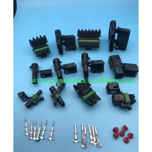 1 2 3 4 6 pin male and female weatherpack electrical Connector for Delphi 12015797 12010974 12010717 12015793 12010973