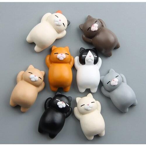 1PCS funny cat refrigerator sticker cartoon animal cat refrigerator magnetic sticker holder gift home decoration cute magnet