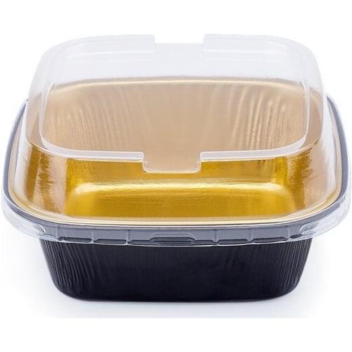 10pcs High Quality 280ml Oven Baking Tools Household Tin Cake Bread Toast Aluminum Foil Mould DIY Favors Food Cup With Lids
