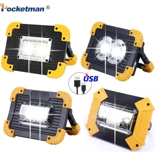 100W Powerful Spotlight 5000LM Portable Work Light LED Rechargeable Portable Waterproof Work Lamp for Outdoor Camping by 18650