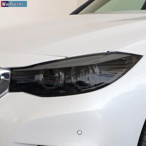 2 Pcs Car Headlight Protective Film Front Light Transparent Smoked Black TPU Sticker For BMW 3 Series GT F34 2013-On Accessories