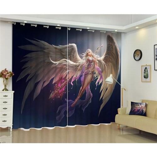 3D window Curtains Goddess print Luxury Blackout Living Room office Bedroom Drapes Cortinas Rideaux Customized size pillowcase