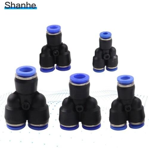 5PCS PY-4 PY-6 PY-8 PY-10 PY-12 Y Union Tube Quick Connecting One Touch Fittings