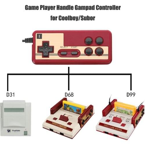 Hot Wired 8 Bit TV Red and White Machine Video Game Player Handle Gampad Universal Controller for Coolboy Subor NES Game Playing