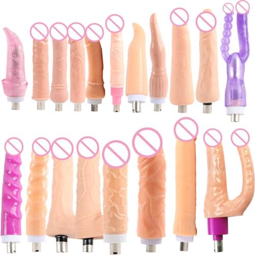 Fredorch Sex machine accessories 3XLR Connector big Dildo Skin color dildo vibrating dildo bendable dildo heated dildo