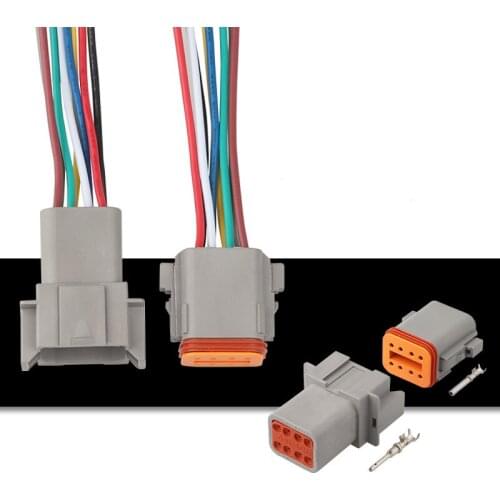 10sets/lot 8 Pin/Way Deutsch DT Male and Female Automotive Excavator Connector Daytime Lamp Modification Plug DT04-8P DT06-8S