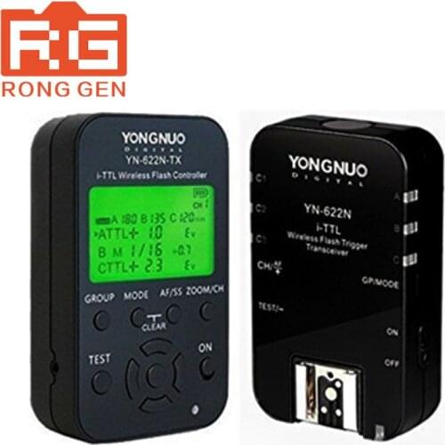 YONGNUO YN-622N-KIT Wireless i-TTL Flash Trigger KitWith LED Screen For Nikon 1X YN622N-TX Controller and 1X YN622 N Transceiver