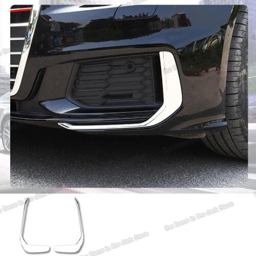 Lsrtw2017 Stainless Steel Car Front Bumper Trim Grill Decoration for Audi A6 C8 2019 2020 2021 Accessories Styling Auto