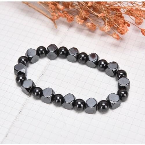 Charm Bracelet Natural Black Obsidian Hematite Stone Tiger Eye Beads Bracelets Men Magnetic Promote Protection Women Jewelry