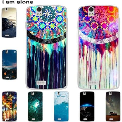 I am alone Phone Case For Fly IQ4405 Quad Evo Chic 1 IQ4503 Era Life 6 IQ4516 Tornado Slim Bags Fashion Color Cute Cartoon Print