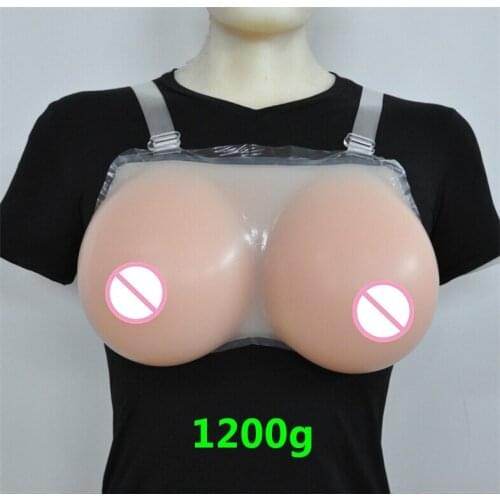 D Cup 1200g Beige water droplets transsexuals false chest false Mimi silicone breast Conjoined CD drag breast