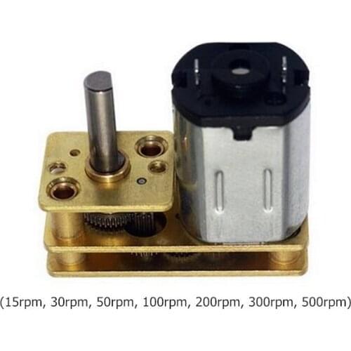 Reverse Gear Motor N20 DC 3V 6V 12V Micro Worm Stainless Steel Motors With Gearwheel 15/30/50/60/100/200/300/500RPM