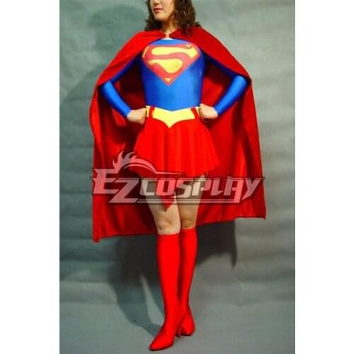 DC Superwoman Classic Red Cosplay Costume E001