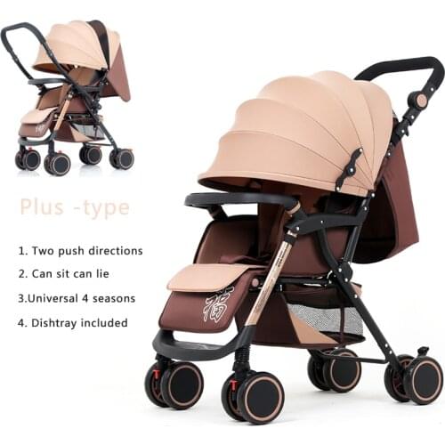 Bluechildhood Light Weight Baby Stroller Two-Way Push Travelling Pram For Baby Newborn carriages EU Free Shipping