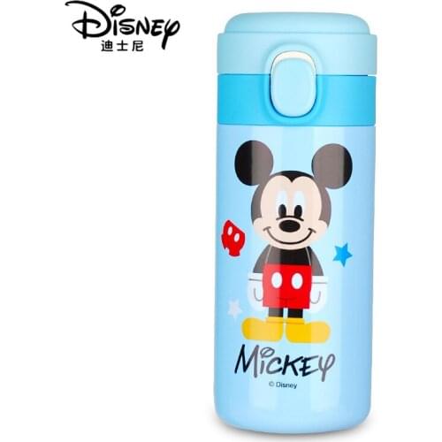 Disney Mickey Mouse Kids Cups 350ML Minnie Mouse Water Bottle Vacuum Double Cartoon Cute Children Insulated Cup