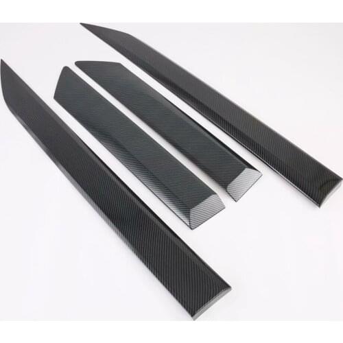 For Kia Seltos 2019 2020 Carbon Fiber Car Body Side Door trim Strip Molding Stream panel bumper hoods moulding