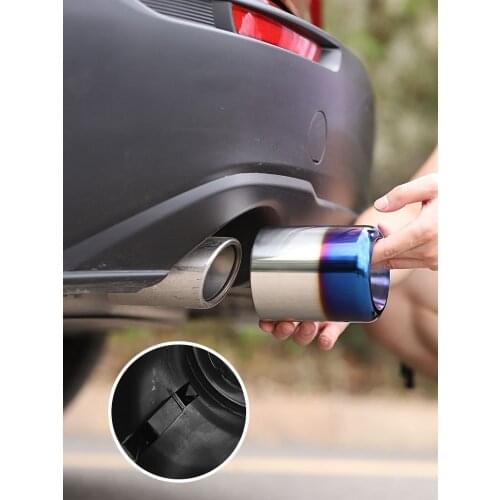 For Mazda CX30 CX-30 2020 2021 Car Exhaust Muffler Tip Round Stainless Steel Pipe Chrome Exhaust Tail Muffler Pipe Accessories