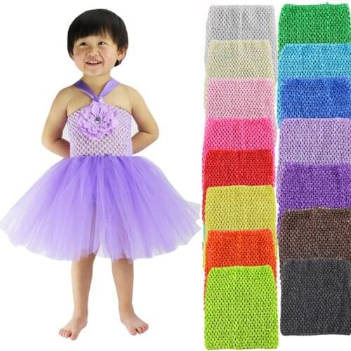 Girl Elastic Chest Wrap Infant Waffle Crochet Headbands Baby Tutu Tube Tops S Size 15*15cm 6' 15color