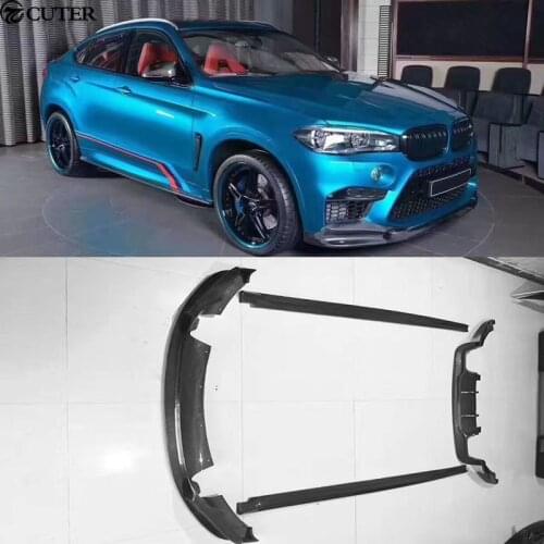 F85 F86 F15 F16 3D style carbon fiber front bumper lip rear bumper diffuser side skirts for BMW F15 X5 F16 X6 X5M X6M 2014UP